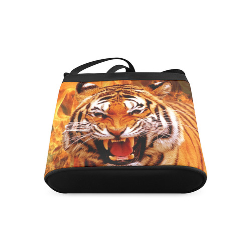 Tiger and Flame Crossbody Bags (Model 1613)