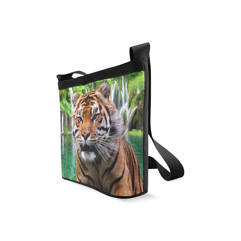 Tiger and Waterfall Crossbody Bags (Model 1613)