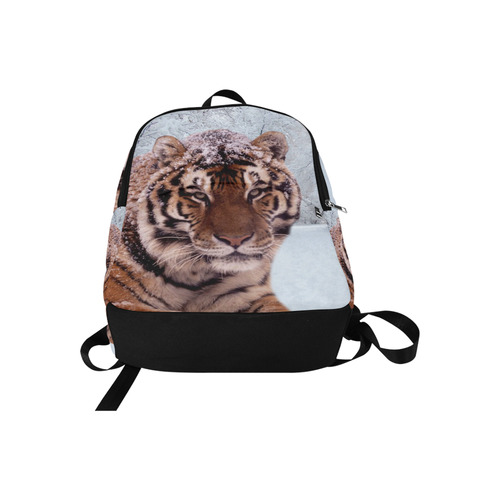 Tiger and Snow Fabric Backpack for Adult (Model 1659)