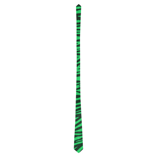 Green  Zebra Stripes Classic Necktie (Two Sides)