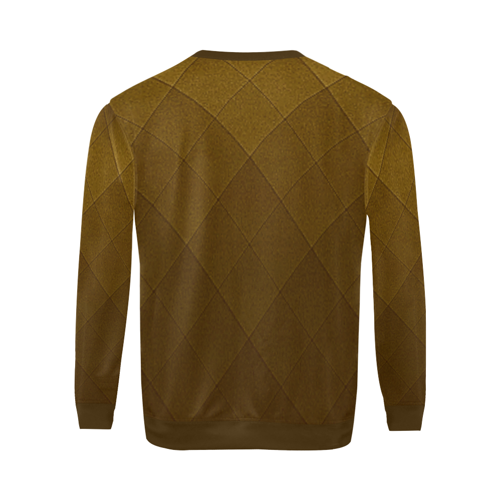 NUMBERS Collection Men Diamond (Luxury Brown ) Sweatshirt All Over Print Crewneck Sweatshirt for Men (Model H18)