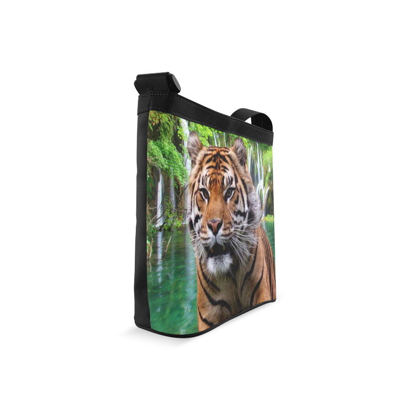 Tiger and Waterfall Crossbody Bags (Model 1613)