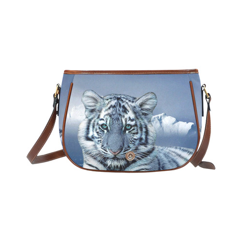 Blue White Tiger Saddle Bag/Large (Model 1649)