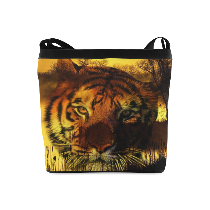 Tiger Face Crossbody Bags (Model 1613)