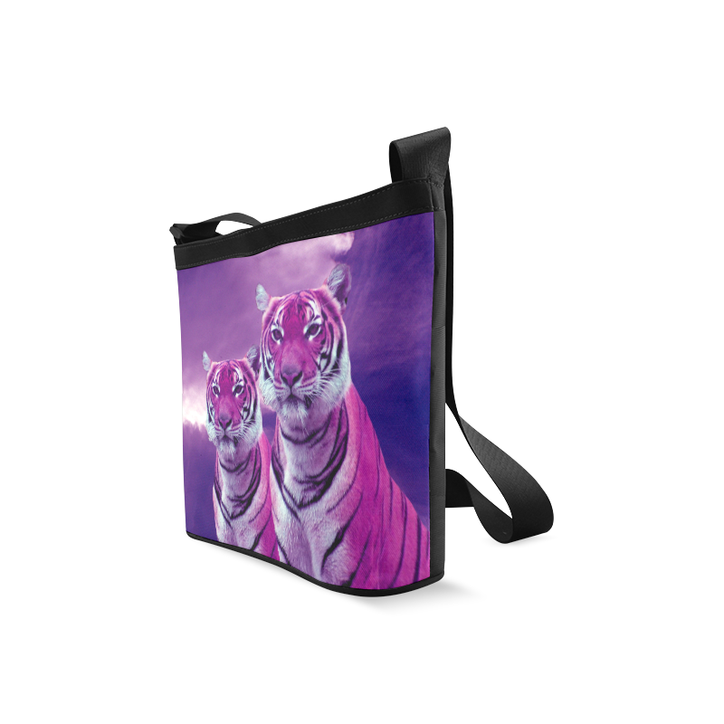 Purple Tigers Crossbody Bags (Model 1613)