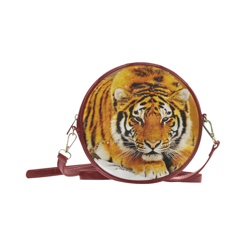 Siberian Tiger Round Sling Bag (Model 1647)