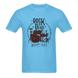 Rock Is Dead Blue Sunny Men's T- shirt (Model T06)