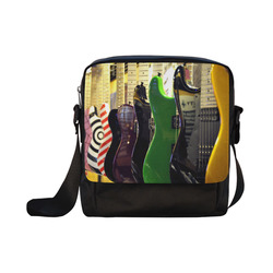 Guitars Rock! Crossbody Nylon Bags (Model 1633)