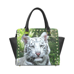 White Tiger Rivet Shoulder Handbag (Model 1645)