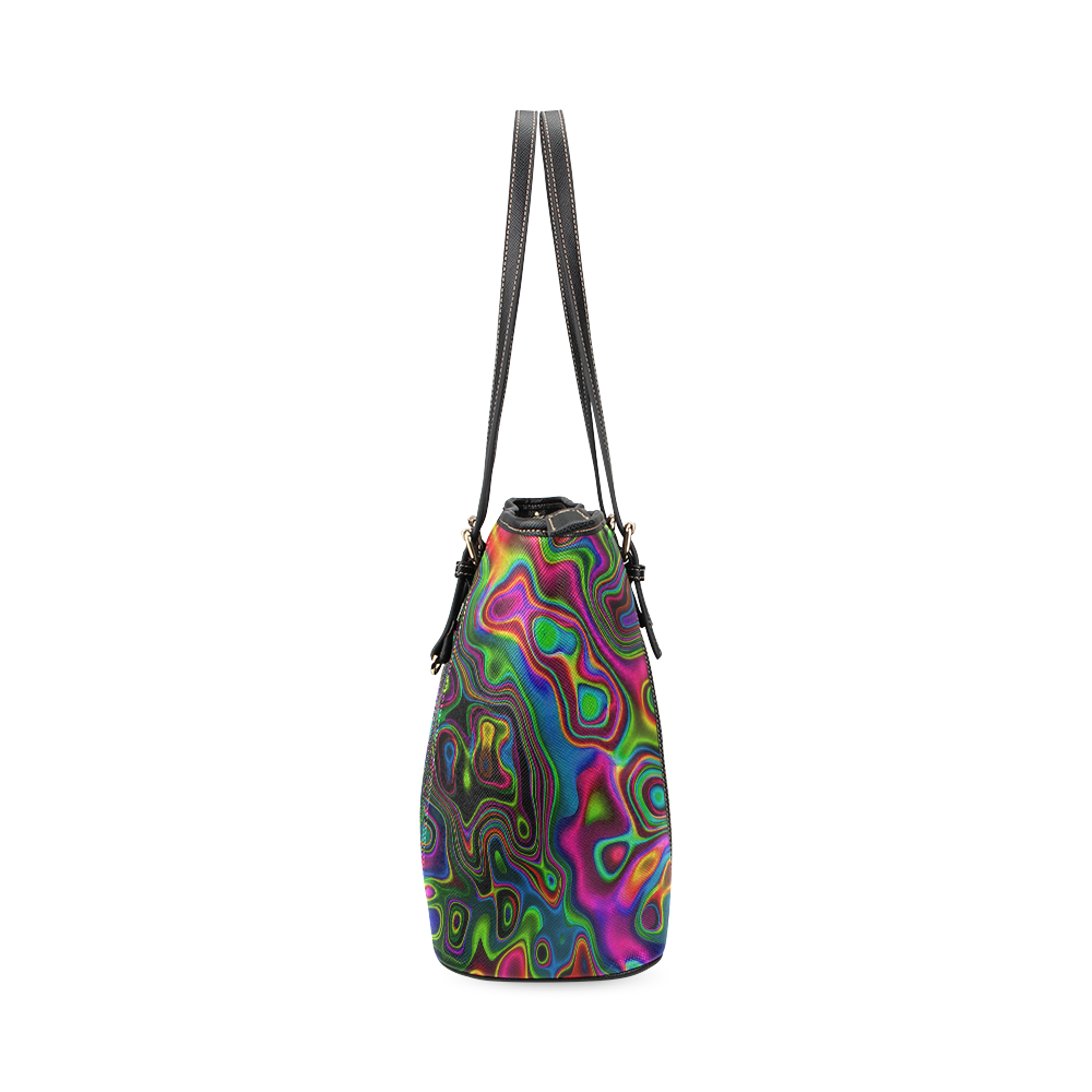 Vibrant Fantasy 7 by FeelGood Leather Tote Bag/Large (Model 1640)