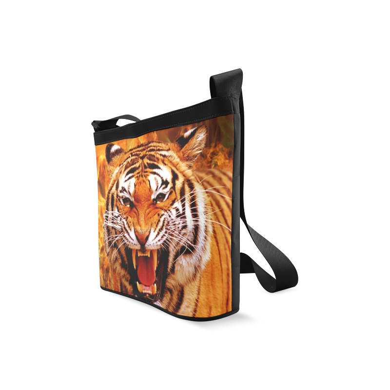 Tiger and Flame Crossbody Bags (Model 1613)