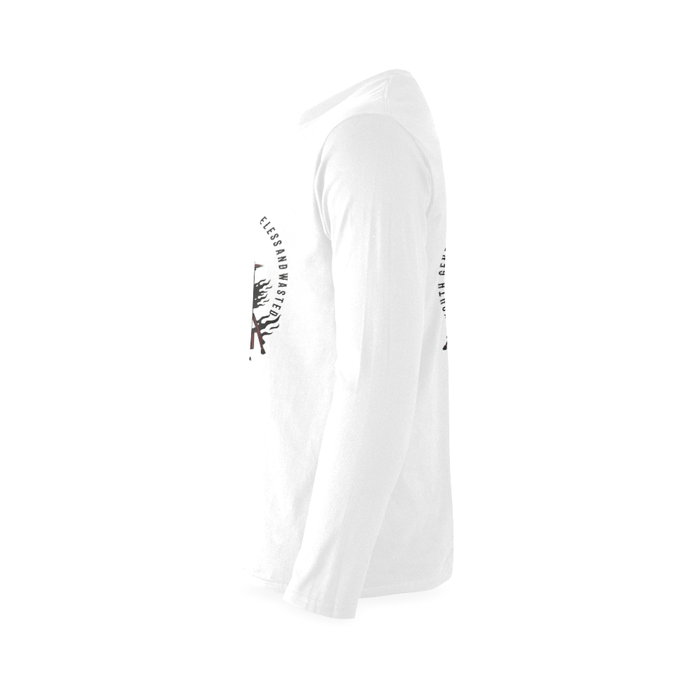 Rock Is Dead White Sunny Men's T-shirt (long-sleeve) (Model T08)