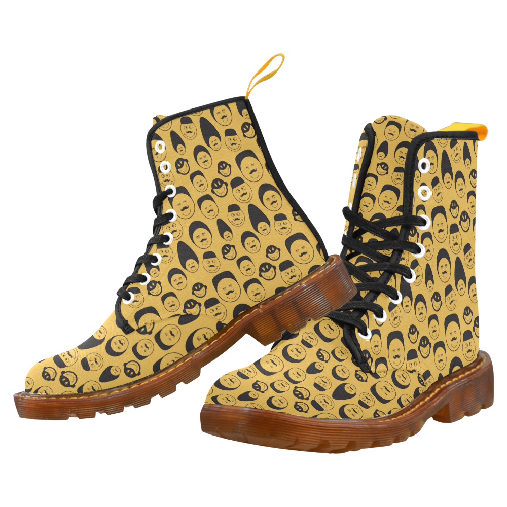 yellow emotion faces Martin Boots For Men Model 1203H
