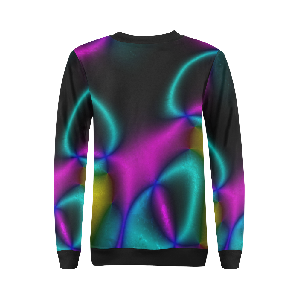 Vibrant Fantasy 3 by FeelGood All Over Print Crewneck Sweatshirt for Women (Model H18)
