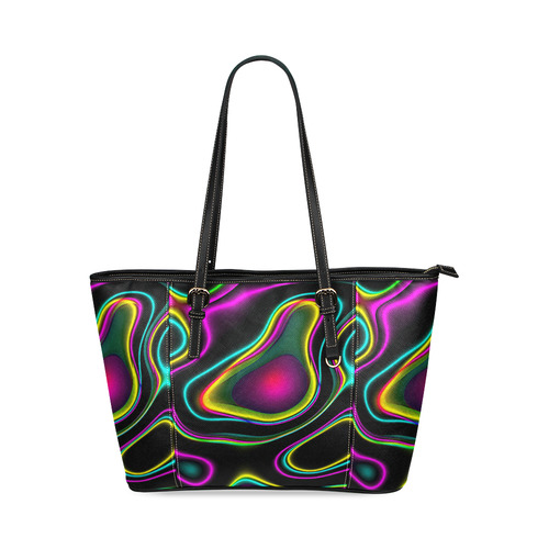 Vibrant Fantasy 5 by FeelGood Leather Tote Bag/Large (Model 1640)