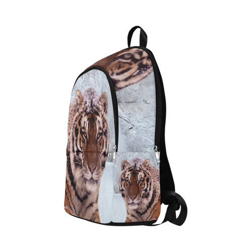 Tiger and Snow Fabric Backpack for Adult (Model 1659)