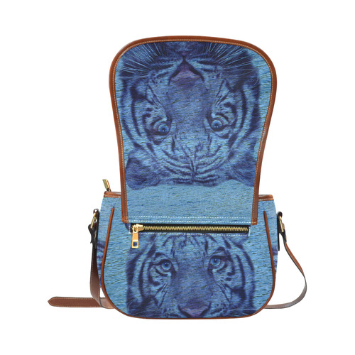 Tiger and Water Saddle Bag/Large (Model 1649)