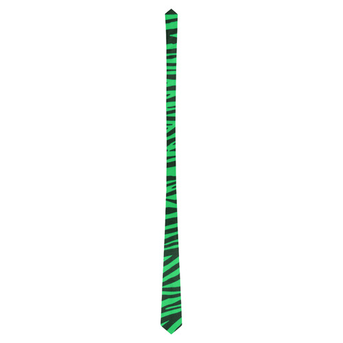 Green  Zebra Stripes Classic Necktie (Two Sides)