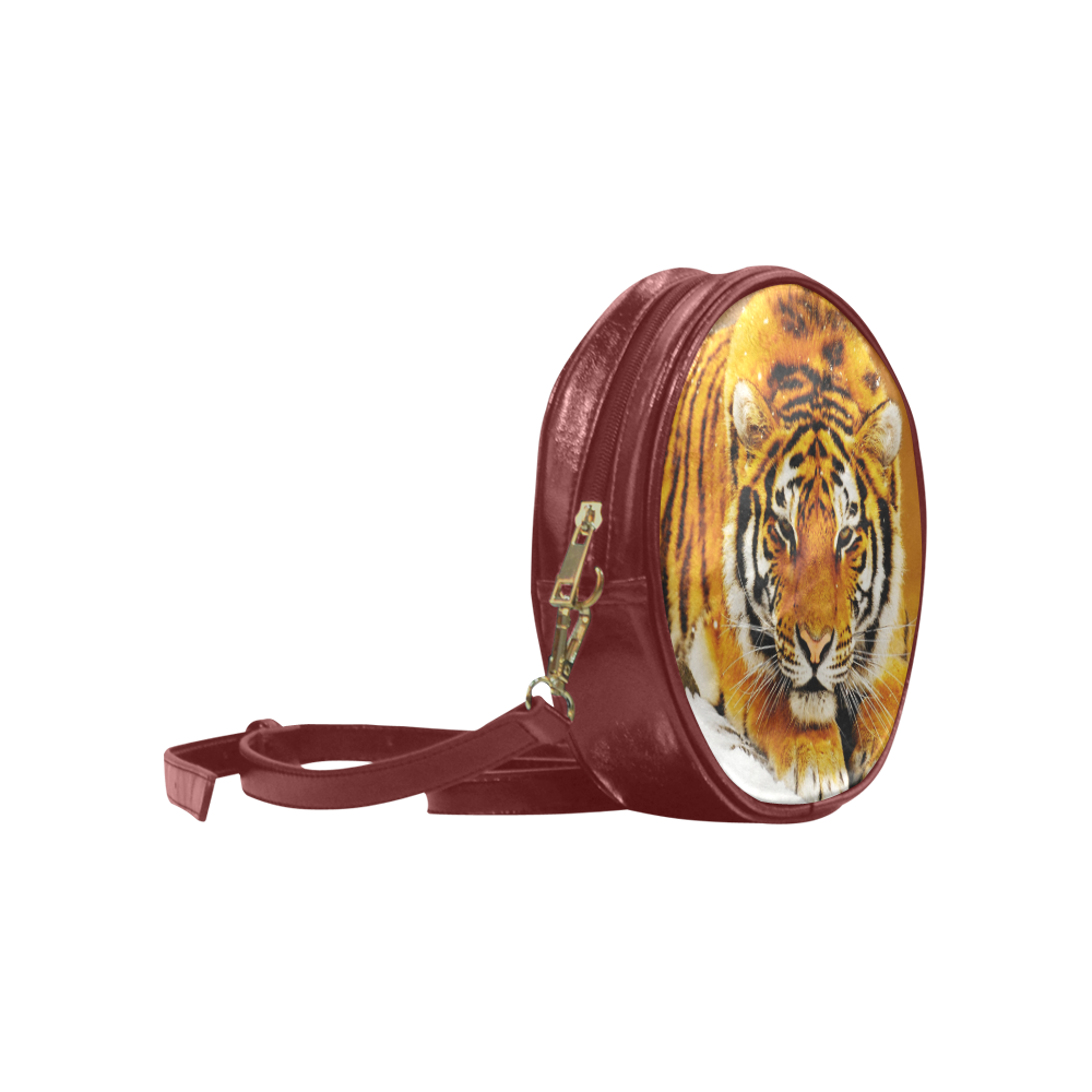 Siberian Tiger Round Sling Bag (Model 1647)