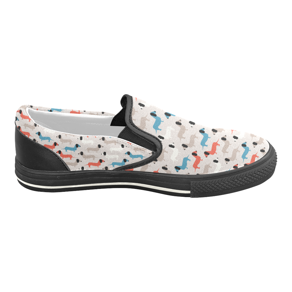 dogs Slip-on Canvas Shoes for Kid (Model 019)