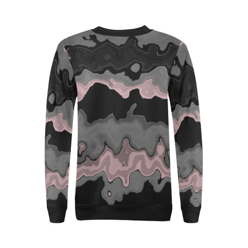 vintage pink black gray 7 All Over Print Crewneck Sweatshirt for Women (Model H18)