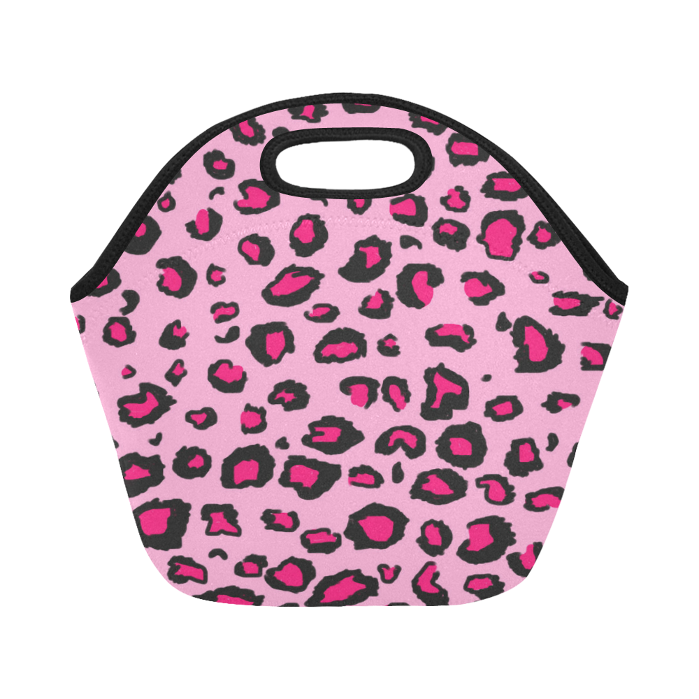 pink leopard Neoprene Lunch Bag/Small (Model 1669)