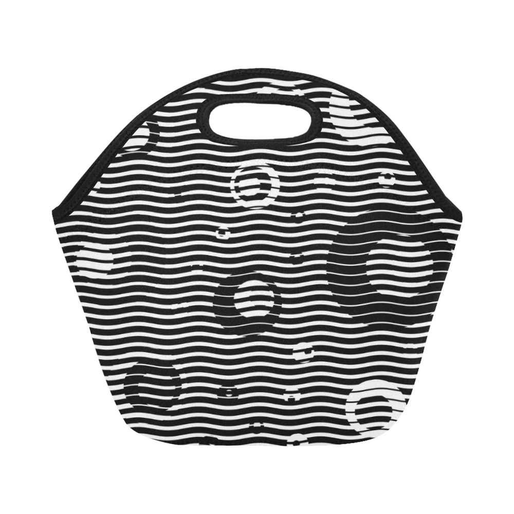 geometric wave Neoprene Lunch Bag/Small (Model 1669)