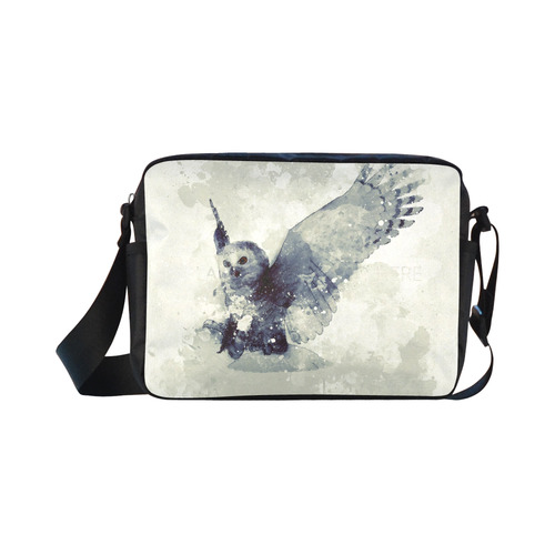Wonderful owl, watercolor Classic Cross-body Nylon Bags (Model 1632)