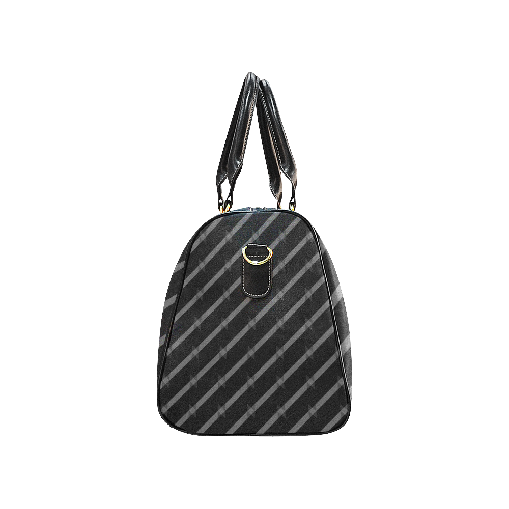 black and gray New Waterproof Travel Bag/Large (Model 1639)