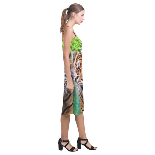 Tiger and Waterfall Alcestis Slip Dress (Model D05)