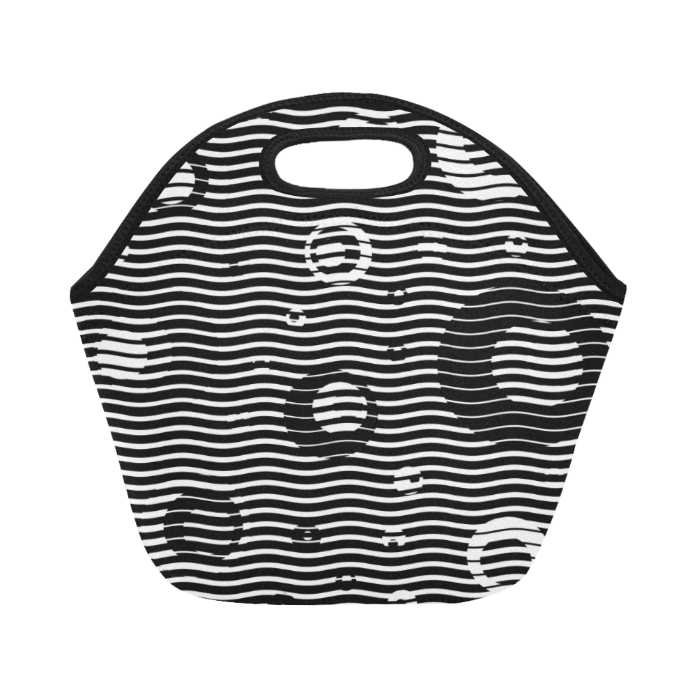 geometric wave Neoprene Lunch Bag/Small (Model 1669)