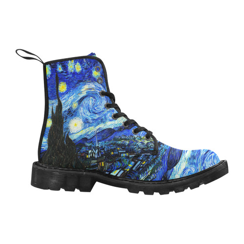 Starry Starry Night Martin Boots for Women (Black) (Model 1203H)