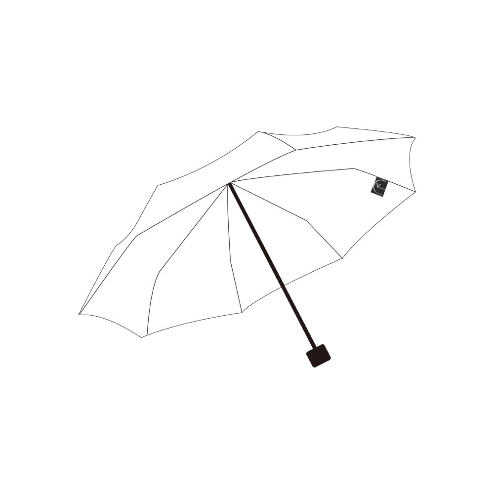 Vaatekaappi Private Brand Tag on Umbrella Ribs (3cm X 4cm)