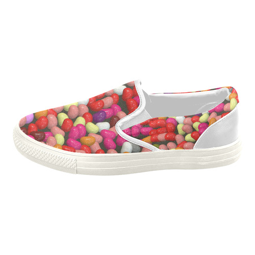 funny Jelly Mix by JamColors Women's Slip-on Canvas Shoes (Model 019)