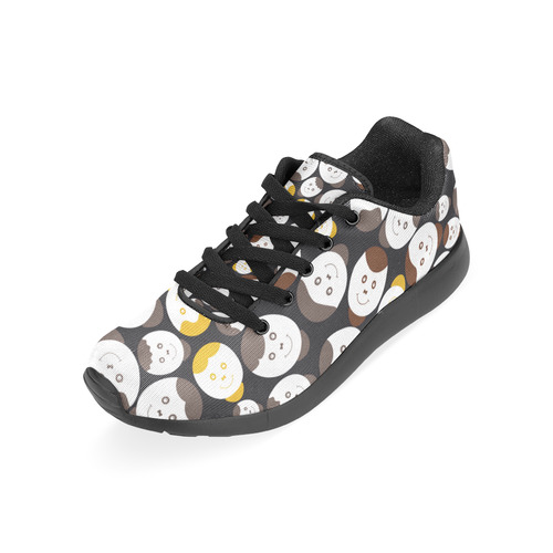 brown smiley faces Women’s Running Shoes (Model 020)