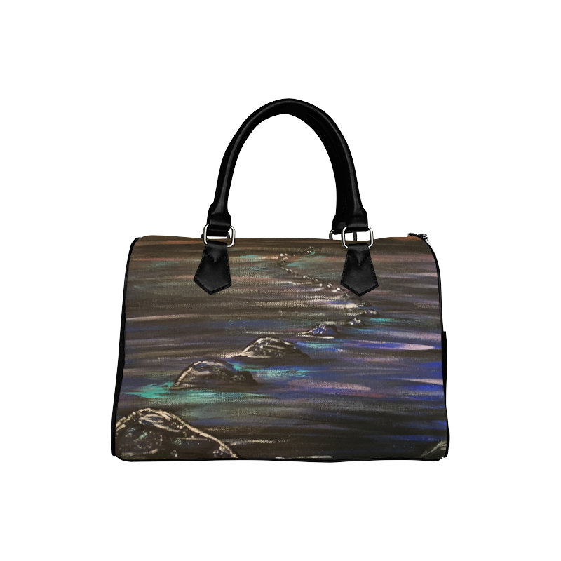 Night Walk Large Boston Handbag (Model 1621)