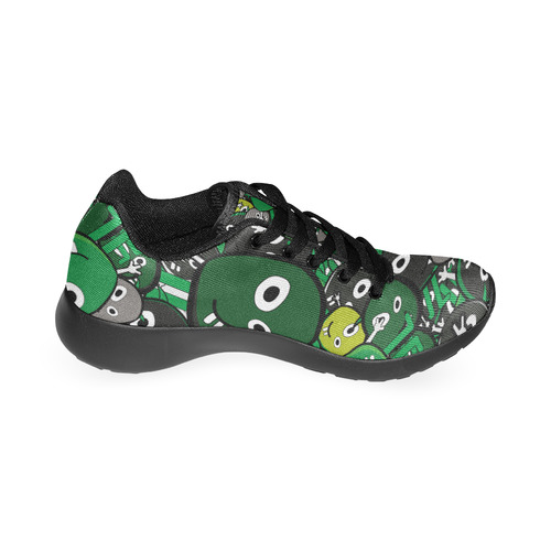 green doodle monsters Women’s Running Shoes (Model 020)