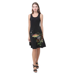 Fish With Flowers Surreal Atalanta Casual Sundress(Model D04)
