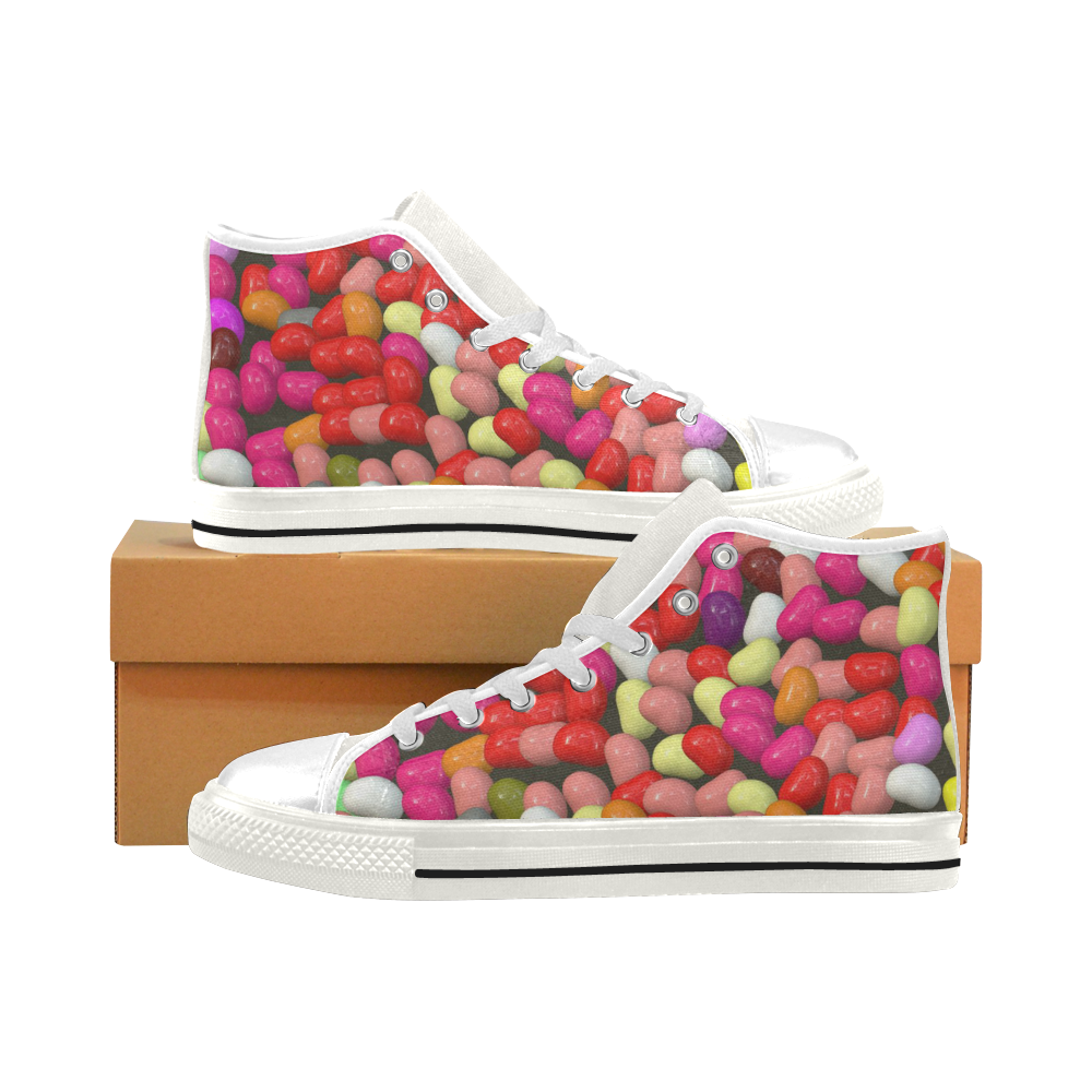 funny Jelly Mix by JamColors Men’s Classic High Top Canvas Shoes (Model 017)