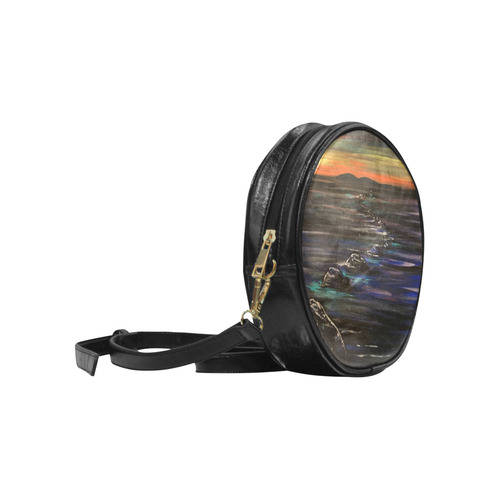 Night Walk Large Round Sling Bag (Model 1647)