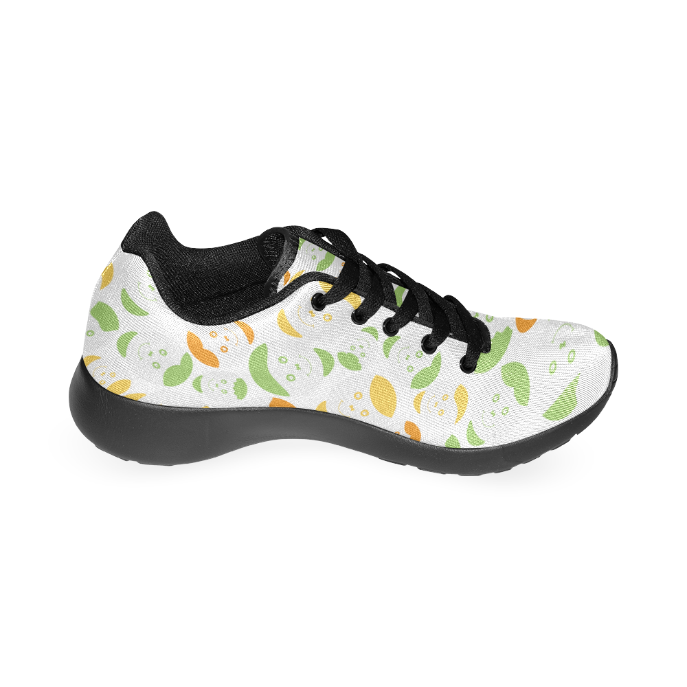 green smiley faces Men’s Running Shoes (Model 020)