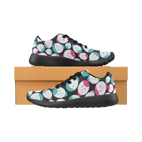 cartoon smiley faces Women’s Running Shoes (Model 020)