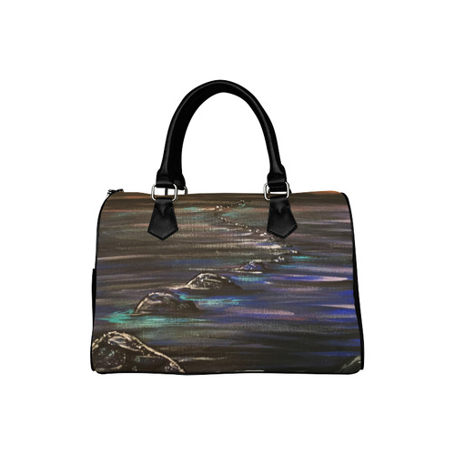 Night Walk Large Boston Handbag (Model 1621)