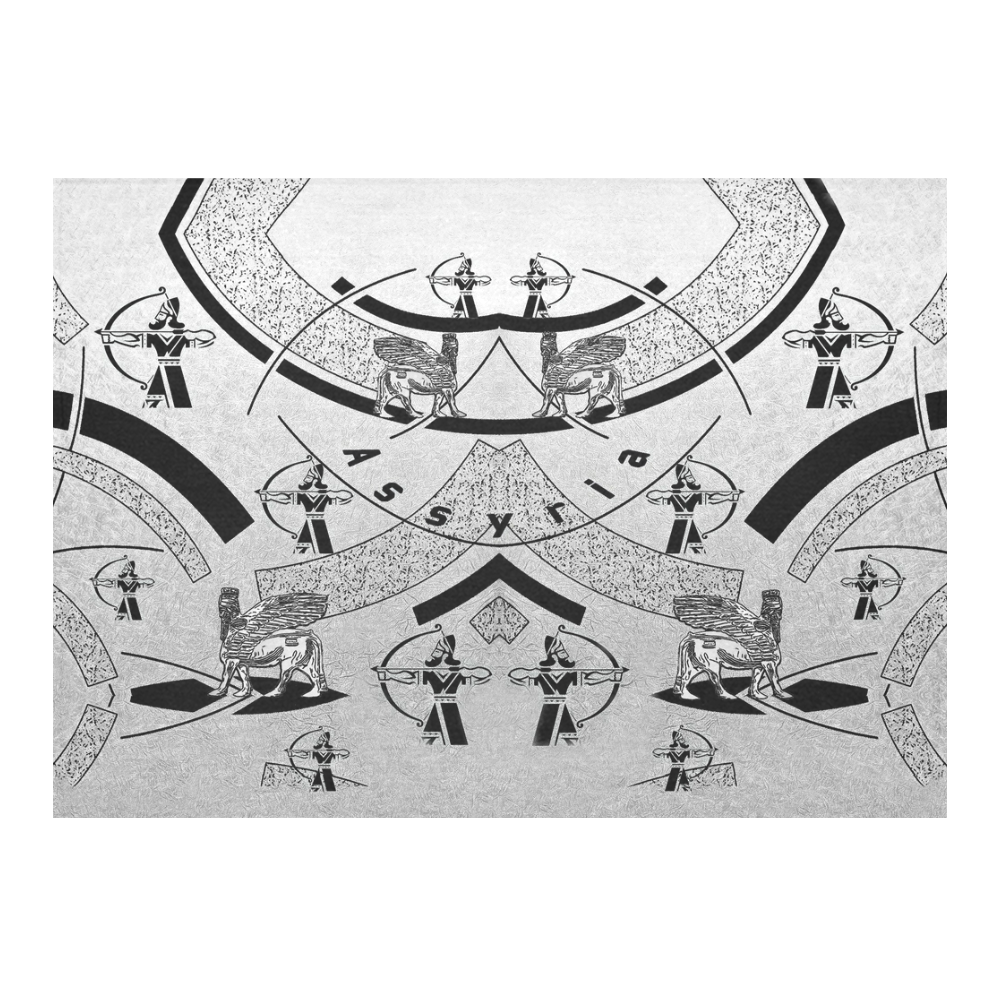 Assyrian Table Cloth Cotton Linen Tablecloth 60"x 84"
