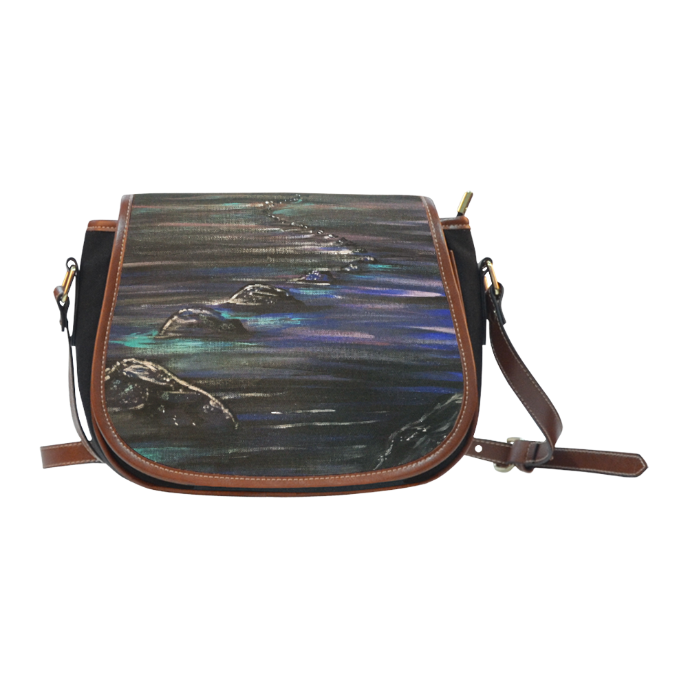 Night Walk Large Saddle Bag/Small (Model 1649)(Flap Customization)