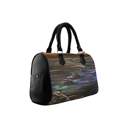 Night Walk Large Boston Handbag (Model 1621)