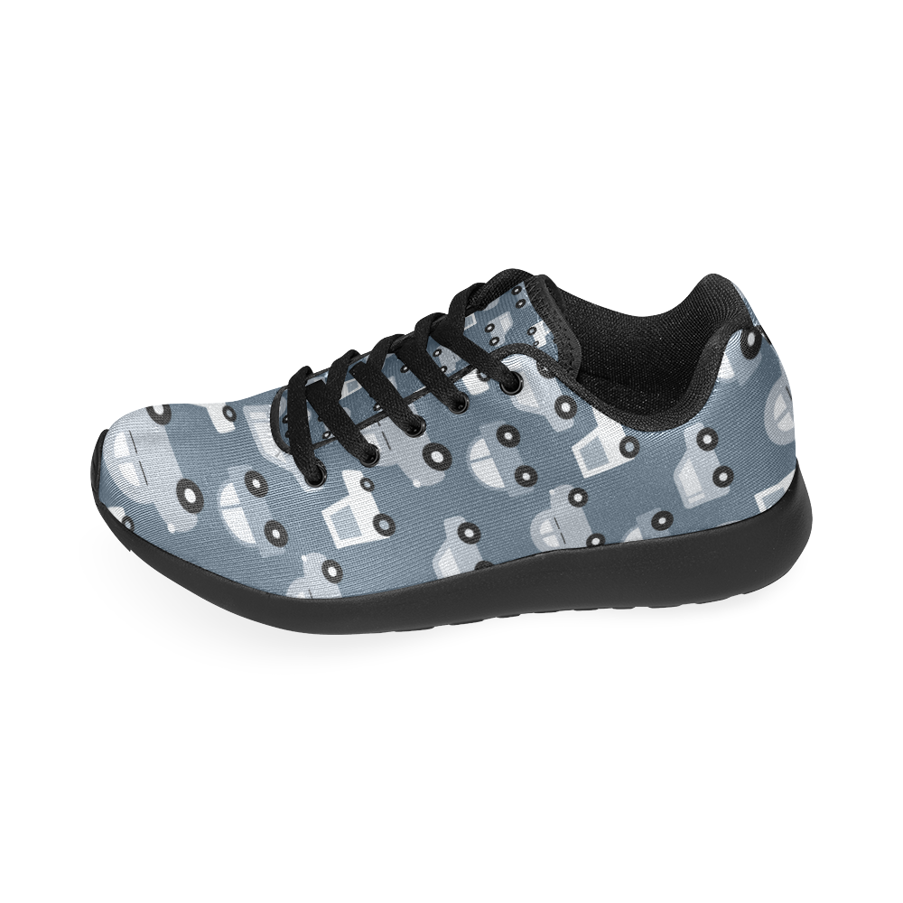 gray cartoon cars Women’s Running Shoes (Model 020)