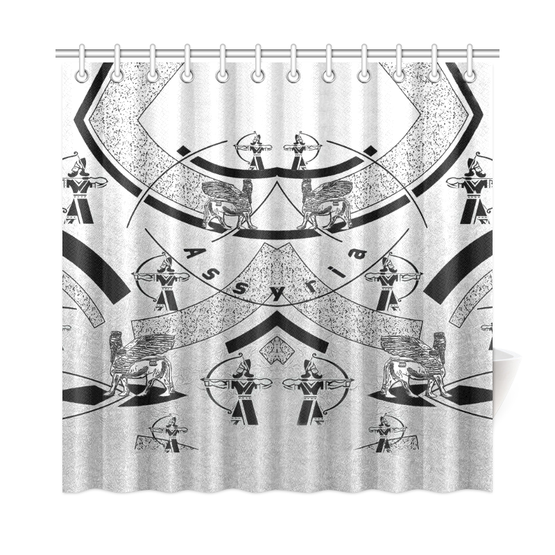 Assyrian Shower Curtain Shower Curtain 72"x72"