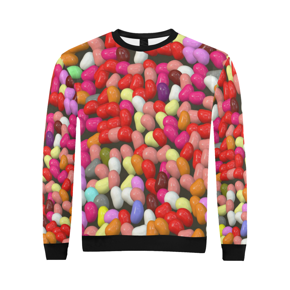 funny Jelly Mix by JamColors All Over Print Crewneck Sweatshirt for Men (Model H18)