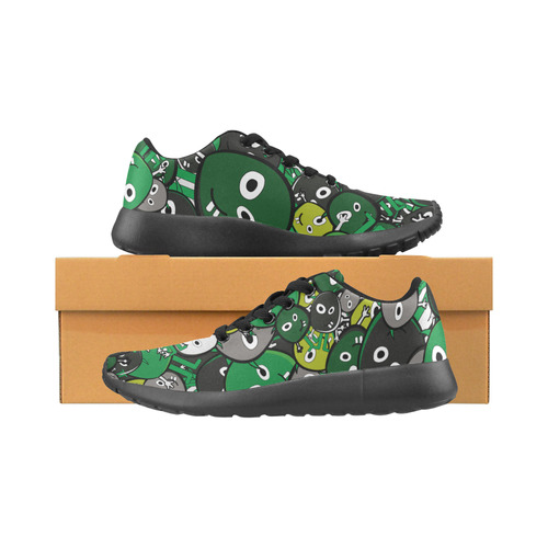 green doodle monsters Men’s Running Shoes (Model 020)